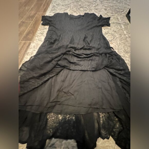 Herstyle unique Black Boho whimsigoth gothcore gothic lace layered dress size 1X - Picture 10 of 10